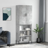 Highboard Concrete Grey 69.5x34x180 cm Engineered Wood 3196079