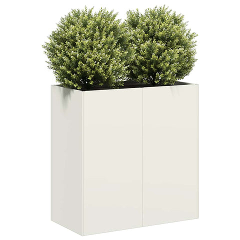 ZNTS Planter White 80x40x80 cm Cold-rolled Steel 860711