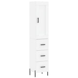 Highboard White 34,5x34x180 cm Engineered Wood 3200201