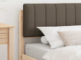 Bed Frame with Upholstered Headboard Taupe 90 x 200 cm 877797