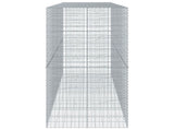 Gabion Basket with Cover 400x100x200 cm Galvanised Iron 3295231