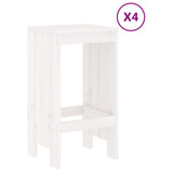 5 Piece Garden Bar Set White Solid Wood Pine 3157740