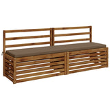 2-Piece Bench Cushions SOEST 2 pcs 100% Polyester Taupe 949085