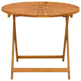 Folding Garden Table Natural 90 x 75 cm Solid Acacia Wood 42024980