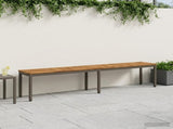 Garden Bench 201 x 35 x 45 cm Solid Acacia Wood Rectangular 901303