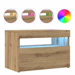 ZNTS TV Cabinet with LED Lights Artisan Oak 60x35x40 cm Engineered Wood 856311