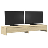 Monitor Stand with Drawers Sonoma Oak 100x27x15 cm Engineered Wood 854672