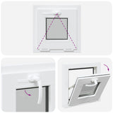 Tilt Basement Window RISOR 40 x 40 cm PVC and Clear Plain Glass 42047781