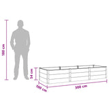 Garden Raised Bed Black 300 x 100 x 54 cm 42038994