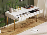 Dressing Table With 2 Drawers 76.5 Cm High ,Chest Drawers Bedroom Highboard White Sideboard Chest WF314399AAB