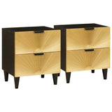 Bedside Cabinet 2 pcs Black and Gold 40 x 33.5 x 46 cm 4017827