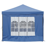 ZNTS Folding Party Tent with Sidewalls Blue 3x6 m 93542