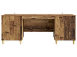 Desk with Shelf Old Wood 142.5 x 50 x 75 cm Engineered Wood 3414601