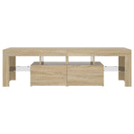 TV Cabinet with LED Lights Sonoma Oak 140x36.5x40 cm 804367