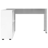 ZNTS Corner Desk High Gloss White Engineered Wood 342661