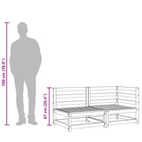 Garden Sofa 2-Seater Solid Wood Pine 837942