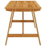 Dining Set Black Solid Acacia wood Medium Stackable 3068750