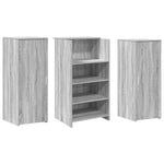Reception Desk Grey Sonoma 135x50x103.5 cm Engineered Wood 3324192