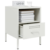 Bedside Cabinet White 36x39x50.5 cm Steel 843064