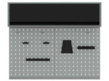 Tool Cabinet Set with Shelf 3 pcs Black Powder-Coated Steel 3321410