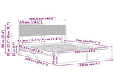 Bed Frame with Storage and Headboard Sonoma Oak 120 x 200 cm 3414397