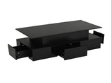 100*50*40cm liftable coffee table with 4 drawers, high-gloss side table with LED lighting, sofa N605P374201B