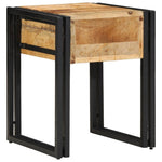 ZNTS Side Table 40x40x50 cm Solid Rough Wood Mango 4016712