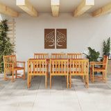 Garden Dining Set 9 pcs Brown Solid Acacia Wood 3375681