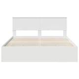 Bed Frame with Drawer White 160 x 200 cm Engineer Wood 3410686