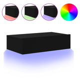 TV Cabinet with LED Lights Black 60x35x15.5 cm 842888