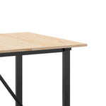 ZNTS Dining Table O-Frame 180x90x75 cm Solid Wood Pine and Cast Iron 3282678