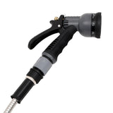 Garden Hose with Spray Nozzle Silver 0.6" 15 m Stainless Steel 154511