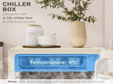 91 Litre Freestanding Under Counter Fridge Freezer, Small Fridge with Chiller Box, Adjustable T3398P378863