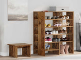 Shoe Cabinet with Shelf 2 pcs Old Wood Engineered Wood 8000386