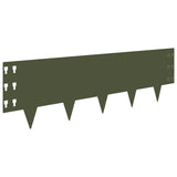 Lawn Edging 10 pcs 100 x 30 cm Steel Olive Green 8008632