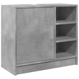 Sink Cabinet Concrete Grey 63x29x55 cm Engineered Wood 848132