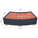 42700 Spa Step Poly Rattan 92x45x25 cm Black