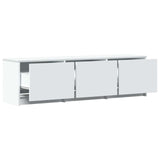 TV Cabinet with LED White 140 x 34 x 40 cm Engineered Wood 8006553