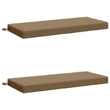 2-Piece Bench Cushions SOEST 2 pcs 100% Polyester Taupe 950235