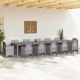 Garden Table Light Grey 400 x 100 x 73 cm Poly Rattan 3378531