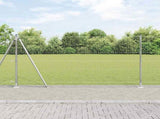 Hexagonal Fence with Concrete Base 25 x 1.2 m Galvanised Steel 3353804