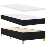 Box Spring Bed with Headboard Black 100 x 200 cm Fabric 3339597