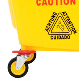 Mop Bucket with Wringer and Wheels Yellow 36 L Polypropylene 154461