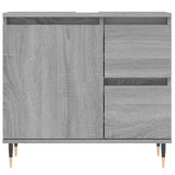 Bathroom Cabinet Grey Sonoma 65x33x60 cm Engineered Wood 831602