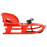 Sledge with Seat and Wheel Red 102.5x40x23 cm Polypropylene 93728
