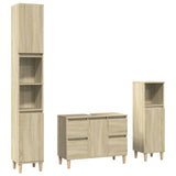 3 Piece Bathroom Furniture Set Sonoma Oak Engineered Wood 3307671