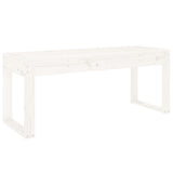 Garden Bench White 110x38x45 cm Solid Wood Pine 825094