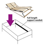 Slatted Bed Base Manual Brown 80 x 190 cm Solid Beech Wood 42015245