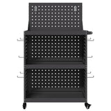 Tool Trolley Black 65 x 35 x 111 cm Cold-rolled Steel 874553
