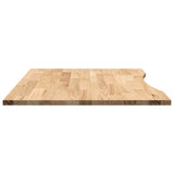 Desk Top Untreated 100x80x2.5 cm Solid Wood Oak Rectangular 4009016